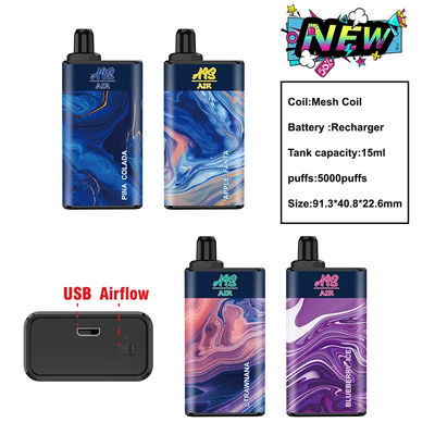 vaina disponible 950mah del soplo del Cig de 15ml 5000puffs Mesh Coil E de Vape del hielo grande del arándano