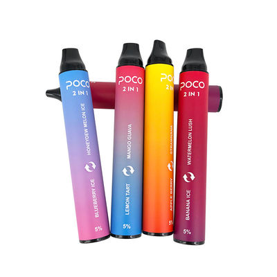 Poco se dobla 2 en 1 2000 soplos que 6.0ml 950mAh condimentó la pluma disponible de Vape del hielo del mango