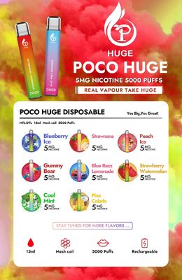 15ml pre llenó la pluma ENORME de los soplos 950mah Vape de Ejuice POCO 5000