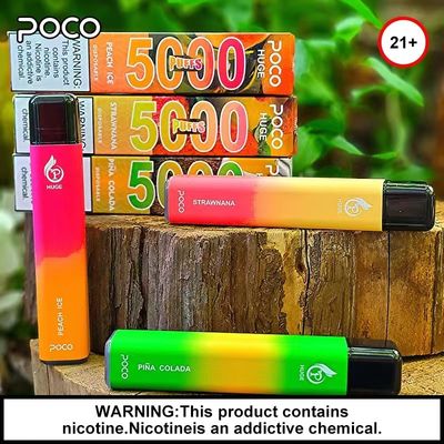 1.2ohm POCO Huge 5000 Puff Bar Dispositivo desechable 15 ml Sal líquida Nicotina 5%
