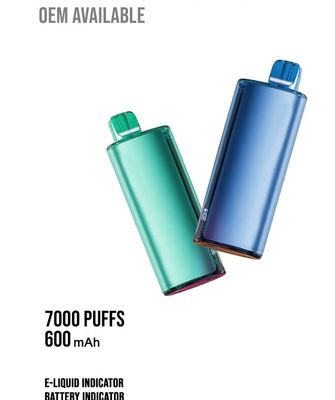 Soplos enrrollados Ti7000 del ODM del OEM más la pluma elegante recargable 600mAh de 17ml Vape