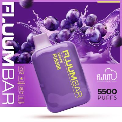 12ml Pre Llenado Fluum Bar 5500 Jugo Sabores Desechable Vape 650mAh