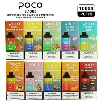 POCO BL10000 Big Puff precargado desechable Vape 20ml 5% Nic 650mAh recargable