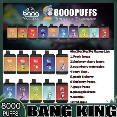 Tipo disponible C de la pluma 1.2ohm de Vape del código del rey 8000 seguridad de la explosión recargable