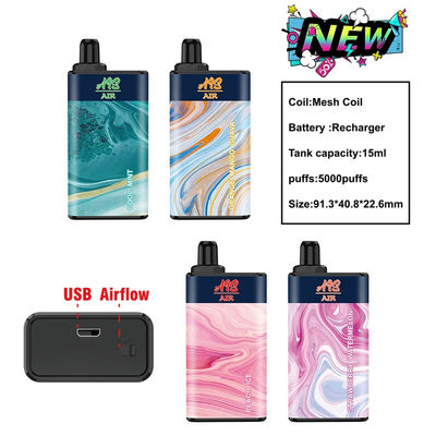 dispositivo disponible 15ml de los soplos CBD Vape del aire 5000 de 950mAh AIS