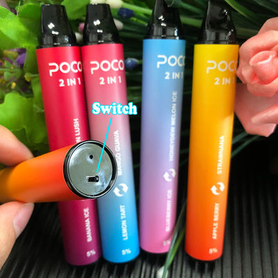 Poco se dobla 2 en 1 2000 soplos que 6.0ml 950mAh condimentó la pluma disponible de Vape del hielo del mango