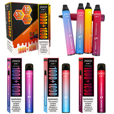 Poco se dobla 2 en 1 2000 soplos que 6.0ml 950mAh condimentó la pluma disponible de Vape del hielo del mango