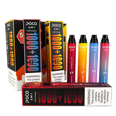 Poco se dobla 2 en 1 2000 soplos que 6.0ml 950mAh condimentó la pluma disponible de Vape del hielo del mango
