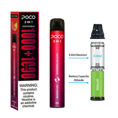 de 6ml el 5% Nictocine del soplo mini 950maH Vape vaina recargable de la barra