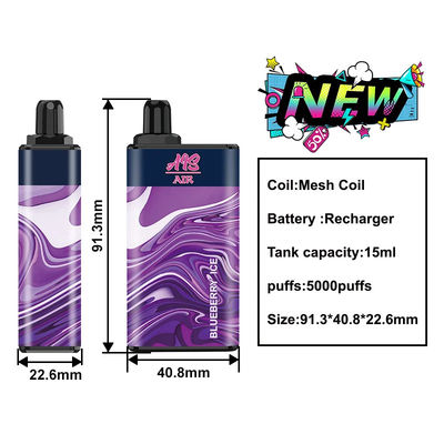 El destellar recargable Vape Pen Built In 950mAh de los soplos del aire 5000 del AIS