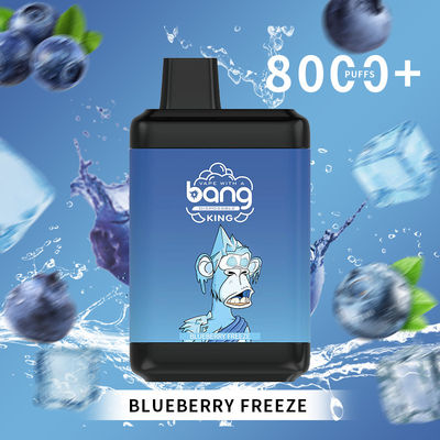 Vapor recargable de la fábrica de España de la acción de la explosión de la nicotina disponible popular del rey 8000puffs Ecig el 2%3%5%