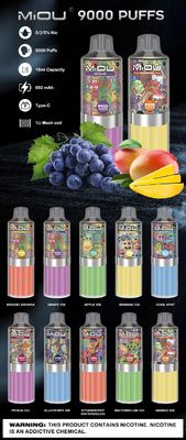 MIOU 9000 18 ml Vapor desechable E líquido Precargado Variedad con sabor