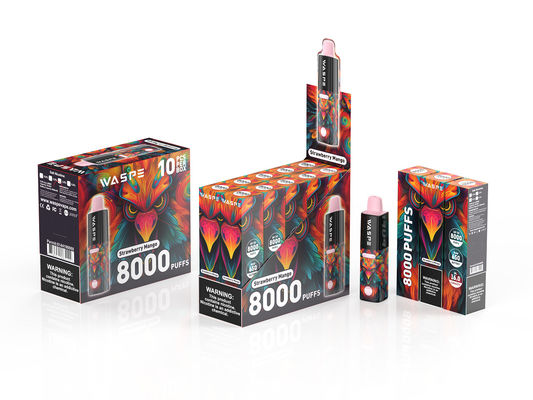 8000Puffs Pluma electrónica desechable con puerto de carga tipo C sin