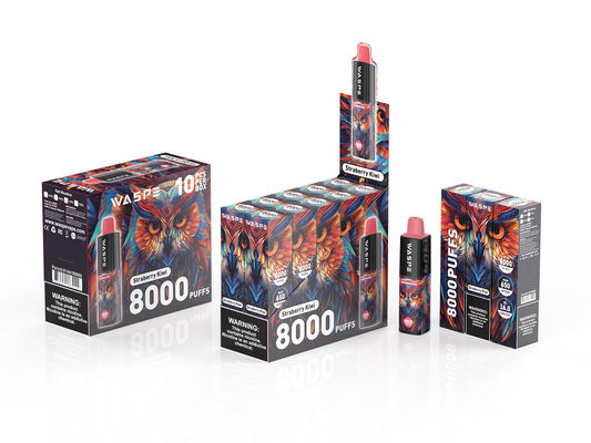 8000Puffs Pluma electrónica desechable con puerto de carga tipo C sin