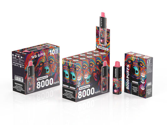 8000Puffs Pluma electrónica desechable con puerto de carga tipo C sin