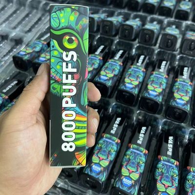 8000Puffs Pluma electrónica desechable con puerto de carga tipo C sin