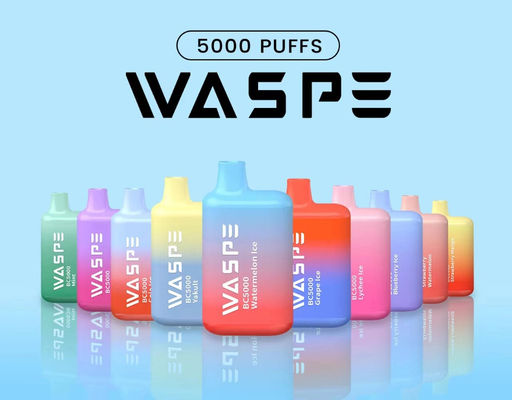 Waspe 5000 PUFFS Vapor desechable recargable 13 ml de jugo precargado
