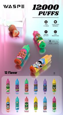 Waspe 12000Puffs Popular en Europa con RandM Tornado Big Puff Vape Mesh Coil