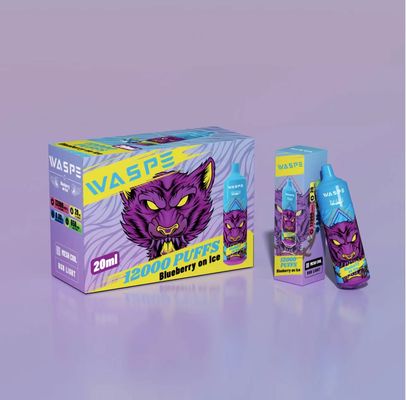 Waspe 12000 Puff Recargable Vapor desechable sabor a fruta E cigarrillo OEM disponible