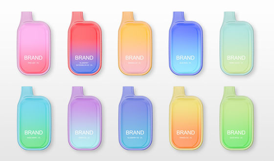 Personalización Gradiente de color 7000 Puffs Vapor desechable con pantalla