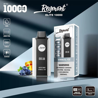 Elite 10000 Puffs Vapor desechable 2% de sal Nic Precargada Resistencia de 1,2 ohm bobina de malla