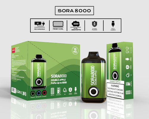 Sora000 Puffs cigarrillo electrónico desechable 1.1 ohm 14 ml jugo precargado