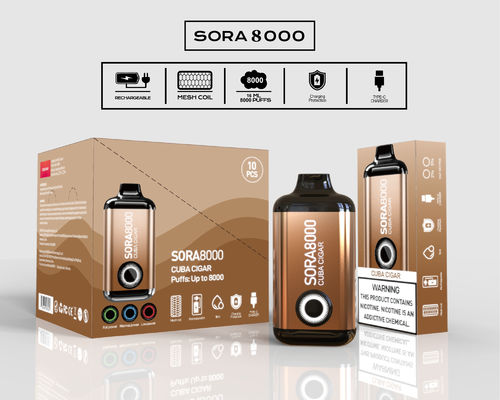 Sora000 Puffs cigarrillo electrónico desechable 1.1 ohm 14 ml jugo precargado