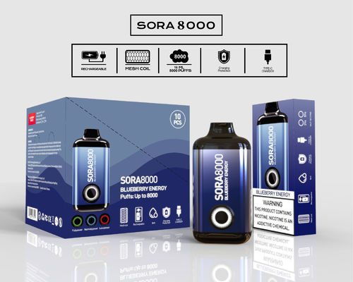 Sora000 Puffs cigarrillo electrónico desechable 1.1 ohm 14 ml jugo precargado