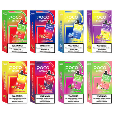 POCO BE5000 fuma cigarrillos electrónicos desechables con 0/20/30/50 mg de sal de nicotina