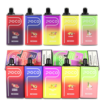 Dispositivo de vapeo desechable POCO BE5000 de 14 ml de líquido electrónico de 1,2 ohm bobina de 1200mah