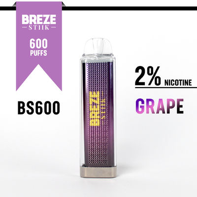 600Puffs Vape Pen desechable con 2% de níquel para la experiencia de vapeo en caja de visualización