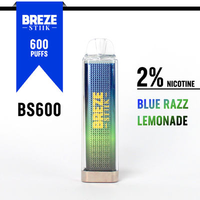 600Puffs Vape Pen desechable con 2% de níquel para la experiencia de vapeo en caja de visualización