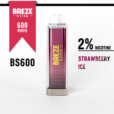 600Puffs Vape Pen desechable con 2% de níquel para la experiencia de vapeo en caja de visualización