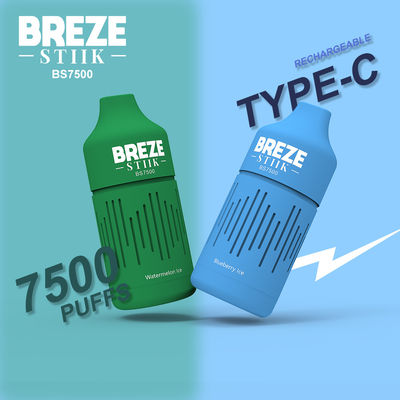 Cuenta de soplos Aproximadamente 7500 vaporizadores desechables precargados con capacidad de batería de 650 mAh