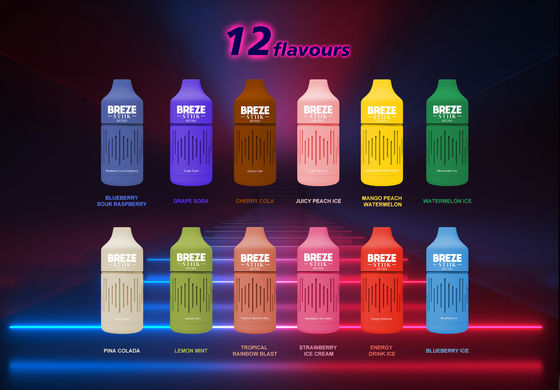 BREZE STIIK BS7500 Vapor desechable de 16 ml Indicador de batería Indicador de líquido