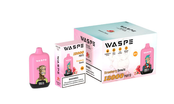 Vape desechable Vape de vapor grande Vape Waspe 12000puffs Digital para mayores de 18 años