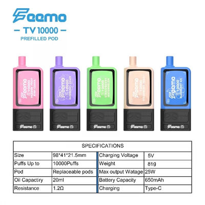 20 ml de cartucho de alta capacidad Vapor desechable con relleno superior y bobina de malla