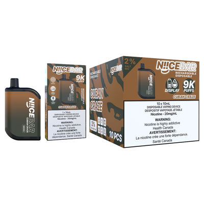 Un buen cigarrillo electrónico con 9000 bocanadas y 15 ml de jugo.