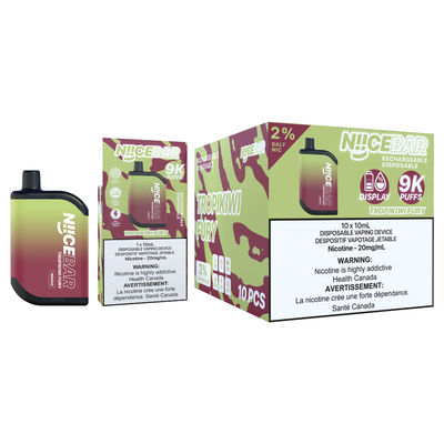 Nice Bar 9000 Puffs 14 sabores pluma electrónica desechable diseño anti-fugaje