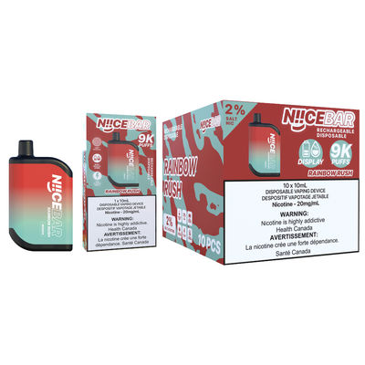 Experiencia 9000puffs Vapor de vapor grande con carga USB tipo C Capacidad de jugo de 15 ml