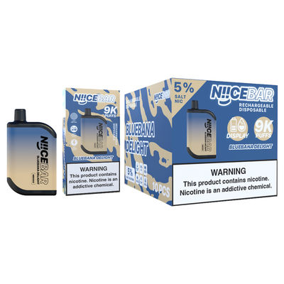Un buen bar 9000puffs Vapor de vapor grande Vapor desechable con pantalla LED