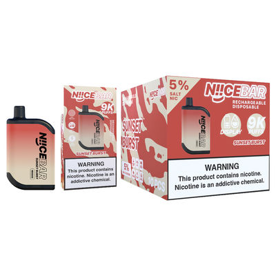 Un buen bar 9000puffs Vapor de vapor grande Vapor desechable con pantalla LED