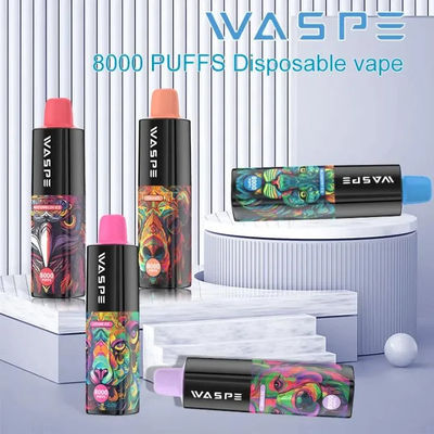 10 sabores 8000Puffs Vape Pen desechable con flujo de aire ajustable y cable de carga tipo C