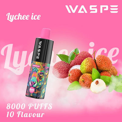 10 sabores 8000Puffs Vape Pen desechable con flujo de aire ajustable y cable de carga tipo C