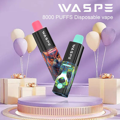 10 sabores 8000Puffs Vape Pen desechable con flujo de aire ajustable y cable de carga tipo C
