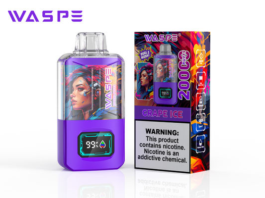 Tipo C Vape de 20000 Puffs con pantalla 0/2%/3%/5% Kit Nic .