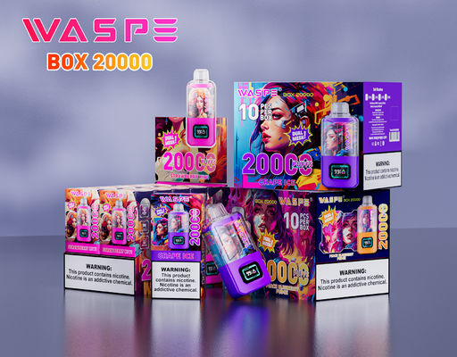 Tipo C Puerto de carga Vapor de gran cantidad 24 ml Jugo 12 sabores de frutas 20000 puffs