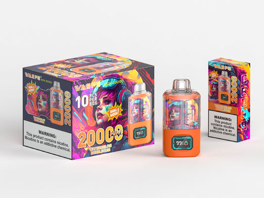650 Mah Rgb Light Big Puff Vape con 24 ml de jugo y 20000 puffs Sus304 de color OEM