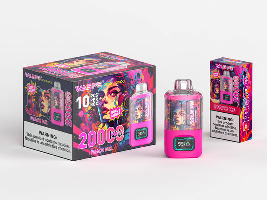 Puerto de carga tipo C Vape de gran volumen Sus304 24 ml Capacidad de jugo con Nic 0% 2% 3% 5%