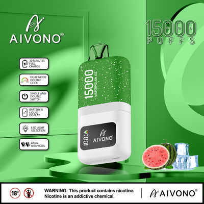 Logotipo personalizable Smart Vape Pen bobina de doble malla recargable de peso ligero 86g ~ 15k Puffs